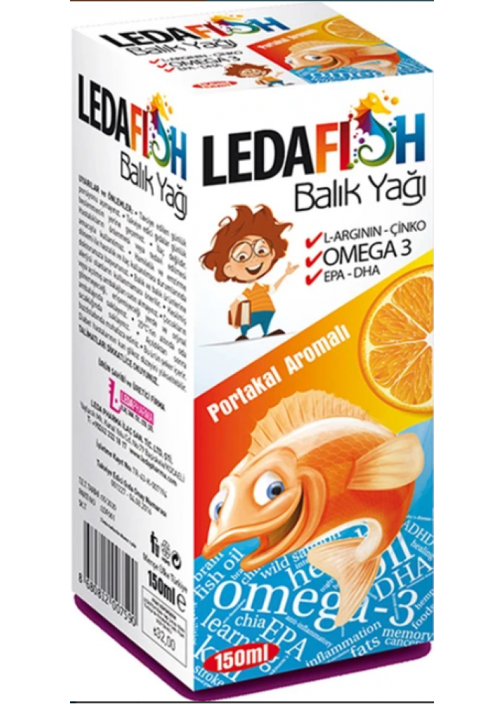 Ledapharma Ledafish Balık Yağı 150 Ml Portakal Aromalı