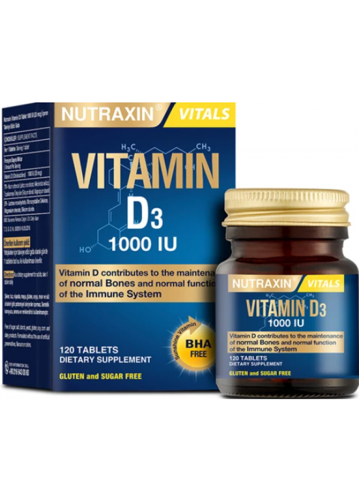 Nutraxin D3 Vitamini 120 Tablet - D3 1000 Iu