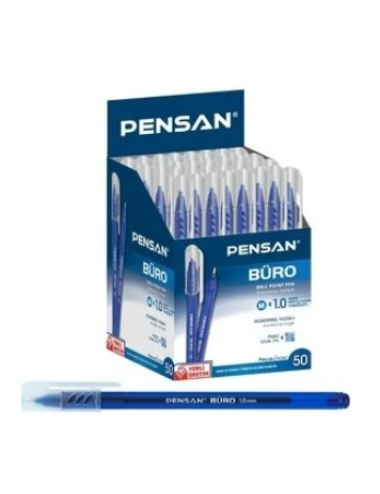 Pensan Tükenmez Kalem Büro 1 mm Mavi 50 Li 2270 - 50'li Paket