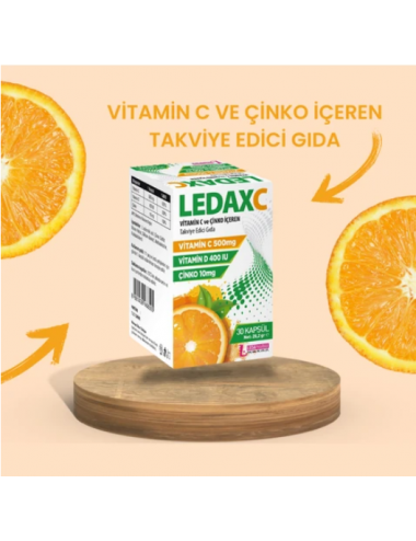  Ledax C 30 Kapsül 1 Ledax C 30 Kapsül 2 Ledapharma Ledax C 30 Kapsül