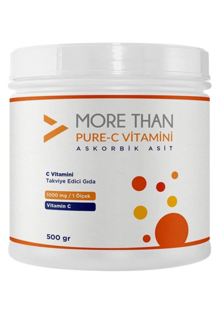 More Than Pure C Askorbik Asit 500 gr Toz C Vitamini Normal Vücut Fonksiyonu İçin