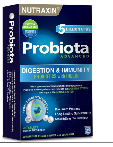 Nutraxin Probiota Advanced 60 Tablet Aromasız Takviye Edici Gıda - Türkiye Menşeli