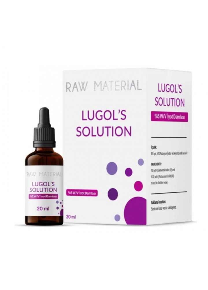 Raw Material Lugol's Solution İyot %5 Damla 20 ml